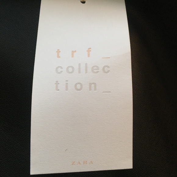 Zara Black Leather Effect Tiered Ruffle Mini Skirt - Picture 4 of 5